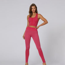 Load image into Gallery viewer, New Women's Solid Color Knit Short Vest + High Waist Sweat Pants Two Piece Set