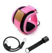 Load image into Gallery viewer, Resistance Bands with Ankle Straps Cuff with Cable for Attachment Booty Butt Thigh Leg Pulley Strap Lifting Fitness Exercise