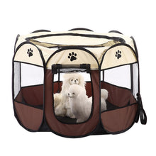 Load image into Gallery viewer, 8-side Foldable Pet tent Dog House Cage Dog Cat Tent Playpen Puppy Kennel Easy Operation Octagonal Fence