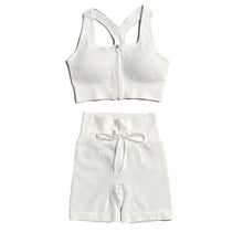 Load image into Gallery viewer, Seamless Workout Yoga Set SportHigh Waist Leggings Crop Top Athletic Outfits For Women Sportswear Sports Bra Running Shorts Sets