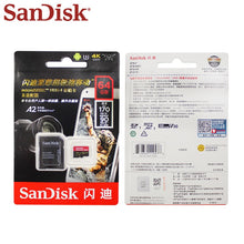 Load image into Gallery viewer, Original Sandisk Extreme Pro Micro SD Card up to 170MB/s A2 V30 U3 64GB 128GB Sandisk TF Card Memory Card With SD Adapter