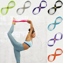 Load image into Gallery viewer, Yoga Stretch Strap Belt 8-shaped Women Pull Up Bands Belt Rope for Wrist Training Gym Pilates Physical Therapy Fitness Equipment
