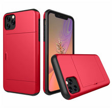 Load image into Gallery viewer, For iPhone 11 Pro Max XS X XR Case Slide Armor Wallet Card Slots Holder Cover For IPhone 7 8 6 6s Plus 5 5s TPU Shockproof Shell