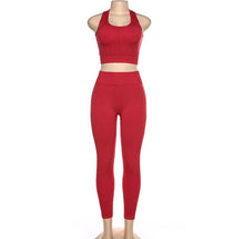 Load image into Gallery viewer, New Women's Solid Color Knit Short Vest + High Waist Sweat Pants Two Piece Set