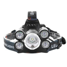 Load image into Gallery viewer, LED Headlamp 50000lm 5*T6 Headlamp Bike Head Lamp; Rechargeable (18650 Batteries Not Included)