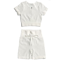 Load image into Gallery viewer, Seamless Workout Yoga Set SportHigh Waist Leggings Crop Top Athletic Outfits For Women Sportswear Sports Bra Running Shorts Sets