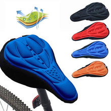 Load image into Gallery viewer, Mountain Bike Cycling Thickened Extra Comfort Ultra Soft Silicone 3D Gel Pad Cushion Cover Bicycle Saddle Seat