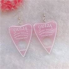 Load image into Gallery viewer, 1Pair Women Drop Earrings  Ouija Board  Flatback Glitter Dangle Jewelry