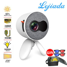 Load image into Gallery viewer, LEJIADA YG220 Mini Projector 3.5mm Audio Phone with screen Update Version Portable Pocket Projector Video Player