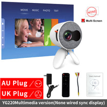 Load image into Gallery viewer, LEJIADA YG220 Mini Projector 3.5mm Audio Phone with screen Update Version Portable Pocket Projector Video Player
