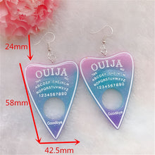 Load image into Gallery viewer, 1Pair Women Drop Earrings  Ouija Board  Flatback Glitter Dangle Jewelry