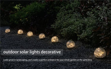 Load image into Gallery viewer, Solar Lamps; Cracked Glass; Round Ball Lights; Outdoor Waterproof LED
