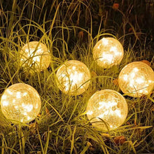 Load image into Gallery viewer, Solar Lamps; Cracked Glass; Round Ball Lights; Outdoor Waterproof LED