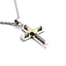 Load image into Gallery viewer, KALEN Hot Stainless Steel Wire Cross Pendant Necklace