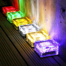 Load image into Gallery viewer, Solar Brick Ice Cube Lights; Outdoor Waterproof; Landscape Path Lights