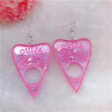 Load image into Gallery viewer, 1Pair Women Drop Earrings  Ouija Board  Flatback Glitter Dangle Jewelry