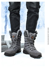 Load image into Gallery viewer, Men Winter Snow Boots; Super Warm; Outdoors Hiking ; High Quality Waterproof Leather High Top