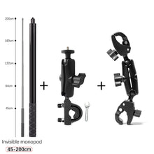 Load image into Gallery viewer, Motorcycle Camera Holder; Bracket Clamp Mount; Invisible Selfie Stick; Bike