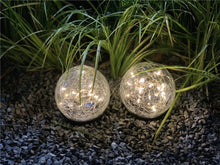 Load image into Gallery viewer, Solar Lamps; Cracked Glass; Round Ball Lights; Outdoor Waterproof LED