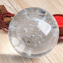 Load image into Gallery viewer, 70-80mm White Clear Smelting Crystal Quartz Ball Polished Healing Crystals Sphere Gemstone Lucky FengShui Home Decor