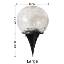 Load image into Gallery viewer, Solar Lamps; Cracked Glass; Round Ball Lights; Outdoor Waterproof LED