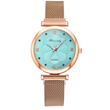 Load image into Gallery viewer, Fashion 5pcs Set Women Watches Luxury Magnet Buckle Flower Rhinestone Watch Ladies Quartz Wrist Watch Bracelet Set Reloj Mujer