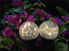 Load image into Gallery viewer, Solar Lamps; Cracked Glass; Round Ball Lights; Outdoor Waterproof LED