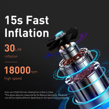Load image into Gallery viewer, Baseus Inflator Pump 12V Portable Car Air Compressor for Motorcycles Bicycle Boat Tyre Inflator Digital Auto Inflatable Pump