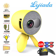 Load image into Gallery viewer, LEJIADA YG220 Mini Projector 3.5mm Audio Phone with screen Update Version Portable Pocket Projector Video Player
