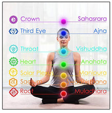 Load image into Gallery viewer, Natural Beaded Bracelet: 8mm Lava Stone; 7 Chakra