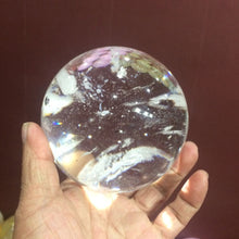 Load image into Gallery viewer, 70-80mm White Clear Smelting Crystal Quartz Ball Polished Healing Crystals Sphere Gemstone Lucky FengShui Home Decor