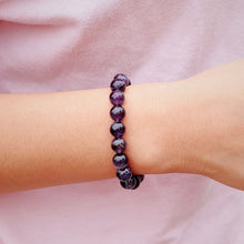 Load image into Gallery viewer, 100% Natural Amethysts Bracelet Women Men 4/6/8/10/12mm