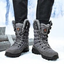 Load image into Gallery viewer, Men Winter Snow Boots; Super Warm; Outdoors Hiking ; High Quality Waterproof Leather High Top