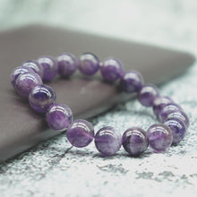 Load image into Gallery viewer, 100% Natural Amethysts Bracelet Women Men 4/6/8/10/12mm