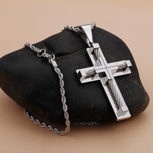 Load image into Gallery viewer, KALEN Hot Stainless Steel Wire Cross Pendant Necklace