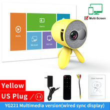 Load image into Gallery viewer, LEJIADA YG220 Mini Projector 3.5mm Audio Phone with screen Update Version Portable Pocket Projector Video Player