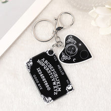 Load image into Gallery viewer, Ouija Board & Planchette Keychain; Acrylic Pompom; Handbag Jewelry Charms