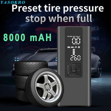 Load image into Gallery viewer, 8000mAh Portable Car Air Compressor 12V 150PSI Electric Cordless Tire Inflator Pump