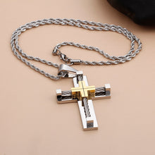 Load image into Gallery viewer, KALEN Hot Stainless Steel Wire Cross Pendant Necklace