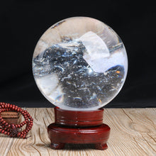 Load image into Gallery viewer, 70-80mm White Clear Smelting Crystal Quartz Ball Polished Healing Crystals Sphere Gemstone Lucky FengShui Home Decor