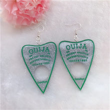 Load image into Gallery viewer, 1Pair Women Drop Earrings  Ouija Board  Flatback Glitter Dangle Jewelry