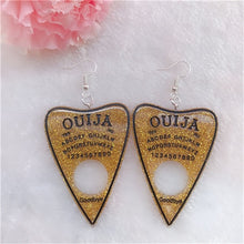 Load image into Gallery viewer, 1Pair Women Drop Earrings  Ouija Board  Flatback Glitter Dangle Jewelry