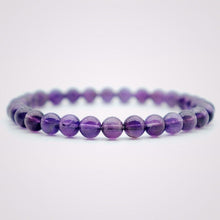 Load image into Gallery viewer, 100% Natural Amethysts Bracelet Women Men 4/6/8/10/12mm