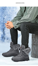 Load image into Gallery viewer, Men Winter Snow Boots; Super Warm; Outdoors Hiking ; High Quality Waterproof Leather High Top