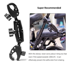 Load image into Gallery viewer, Motorcycle Camera Holder; Bracket Clamp Mount; Invisible Selfie Stick; Bike