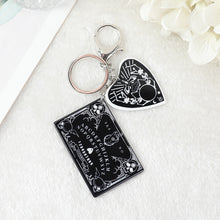 Load image into Gallery viewer, Ouija Board & Planchette Keychain; Acrylic Pompom; Handbag Jewelry Charms