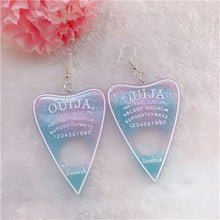 Load image into Gallery viewer, 1Pair Women Drop Earrings  Ouija Board  Flatback Glitter Dangle Jewelry