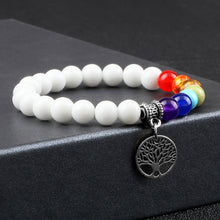 Load image into Gallery viewer, Chakra Life Tree Healing Bracelets (some adjustable); Natural Stone; Reiki; Yoga; Meditation