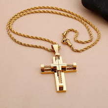 Load image into Gallery viewer, KALEN Hot Stainless Steel Wire Cross Pendant Necklace