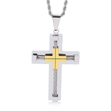 Load image into Gallery viewer, KALEN Hot Stainless Steel Wire Cross Pendant Necklace